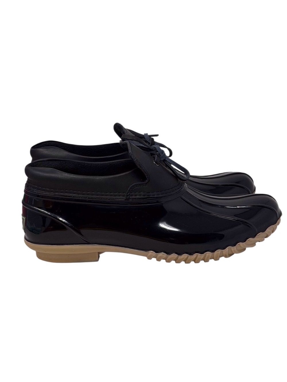 Bass Harlee Black waterproof low-top duck shoes leather upper slip on women’s 10